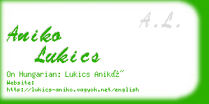 aniko lukics business card